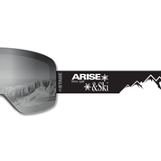 Arise & Ski Frameless Prop Ski Goggle - Mirror Chrome Smoke Lens