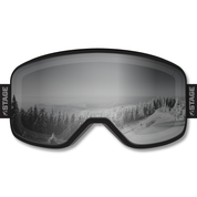 Arise & Ski Prop Ski Goggle - Black Frame w/ Mirror Chrome Lens - Adult Universal