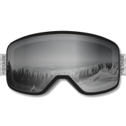 Friends of Bridgeport Avalanche Center Prop Ski Goggle - Black Frame w/ Mirror Chrome Lens - Adult Universal