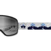 Friends of Bridgeport Avalanche Center Prop Ski Goggle - Black Frame w/ Mirror Chrome Lens - Adult Universal