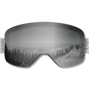 Friends of Bridgeport Avalanche Center Frameless Prop Ski Goggle - Mirror Chrome Smoke Lens