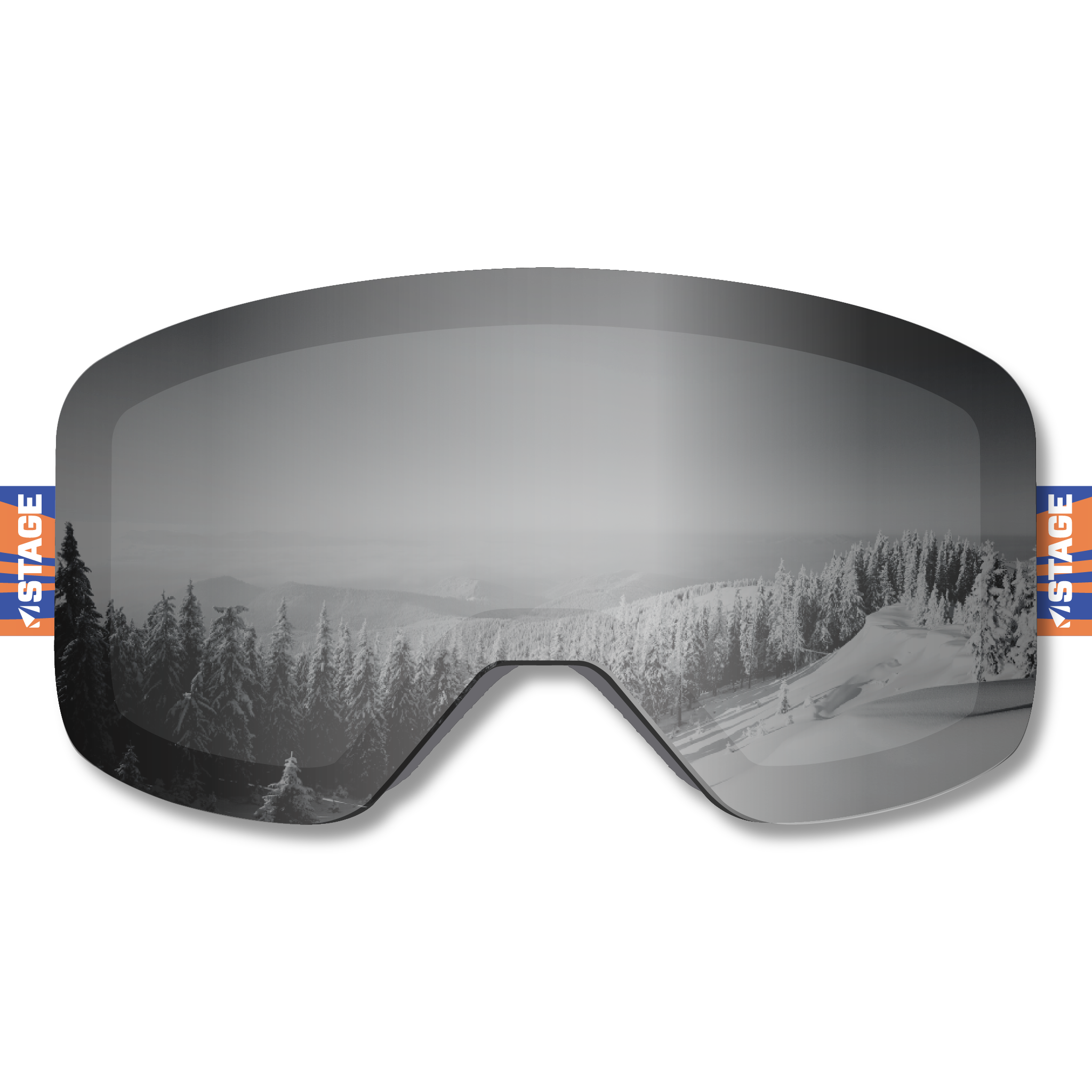 Challenged Athletes of West Virginia Frameless Prop Ski Goggle - Mirror Chrome Smoke Lens