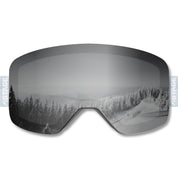 NWAC Frameless Prop Ski Goggle - Mirror Chrome Smoke Lens