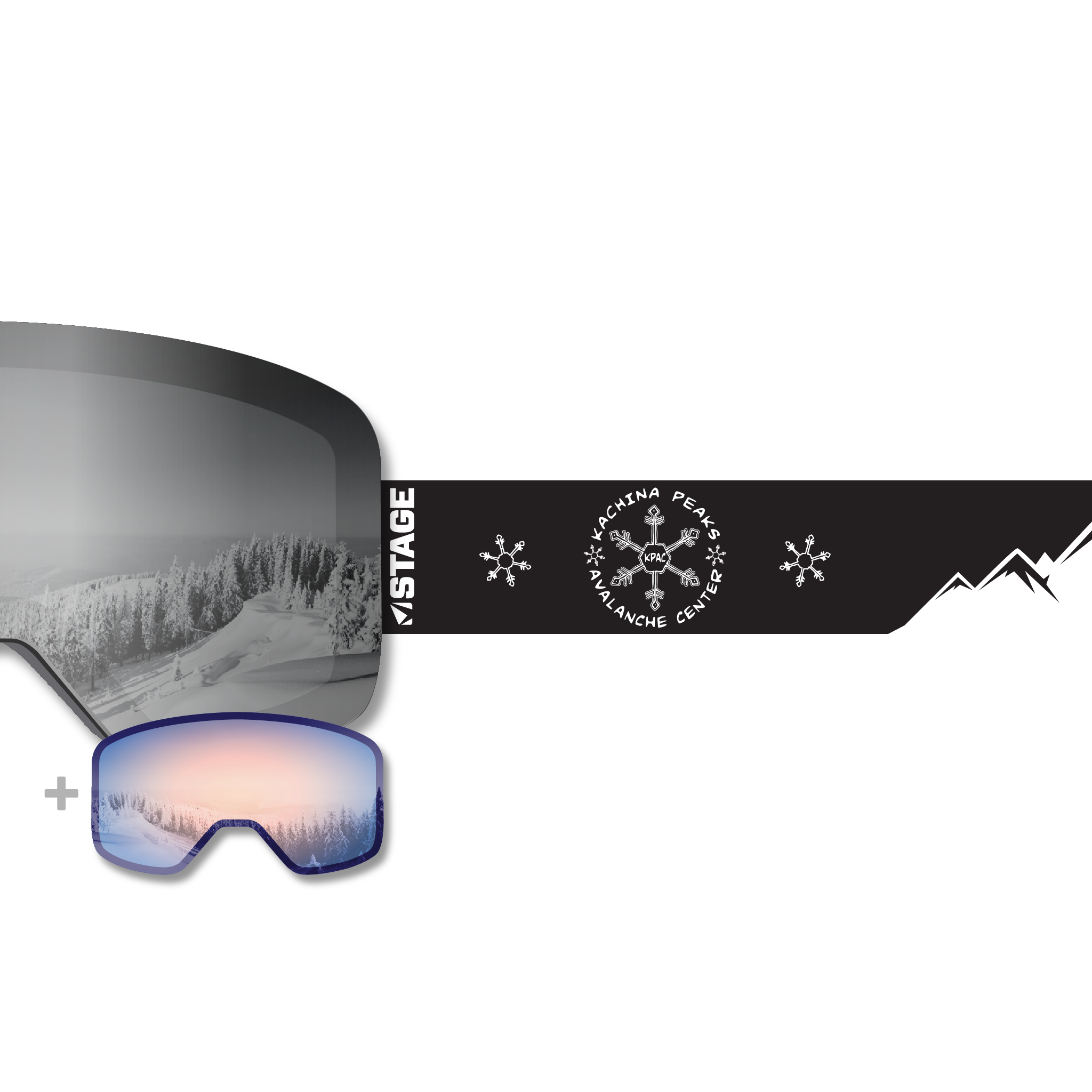 Kachina Peaks Avalanche Center Propnetic - Magnetic Ski Goggle + Bonus Lens