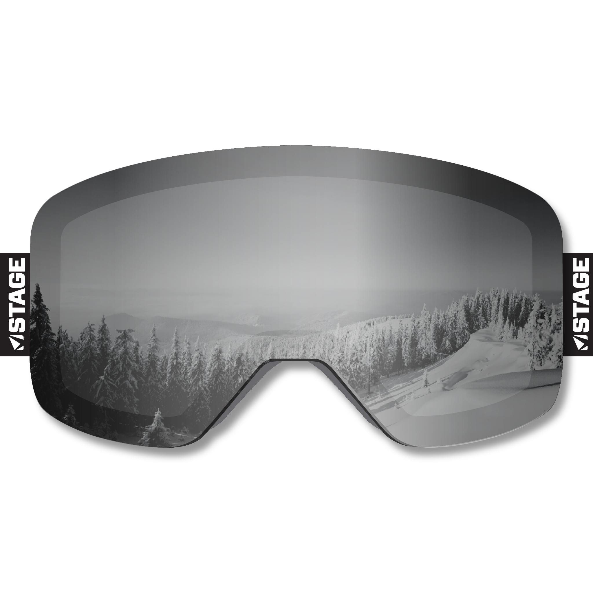 Kachina Peaks Avalanche Center Frameless Prop Ski Goggle - Mirror Chrome Smoke Lens