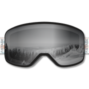 Maine Adaptive Prop Ski Goggle - Black Frame w/ Mirror Chrome Lens - Adult Universal