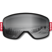 NSCD Prop Ski Goggle - Black Frame w/ Mirror Chrome Lens - Adult Universal