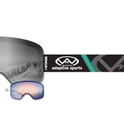 Wasatch Adaptive Sports [black strap] Propnetic - Magnetic Ski Goggle + Bonus Lens