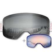 Whaleback Mountain Propnetic - Magnetic Ski Goggle + Bonus Lens
