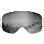 WhaleBack Mountain Frameless Prop Ski Goggle - Mirror Chrome Smoke Lens