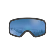 STAGE 8Track Ski Goggle w/ Blue Revo Lens and Black Frame - Fits teens, ages 9 -13. Youth ski goggle.