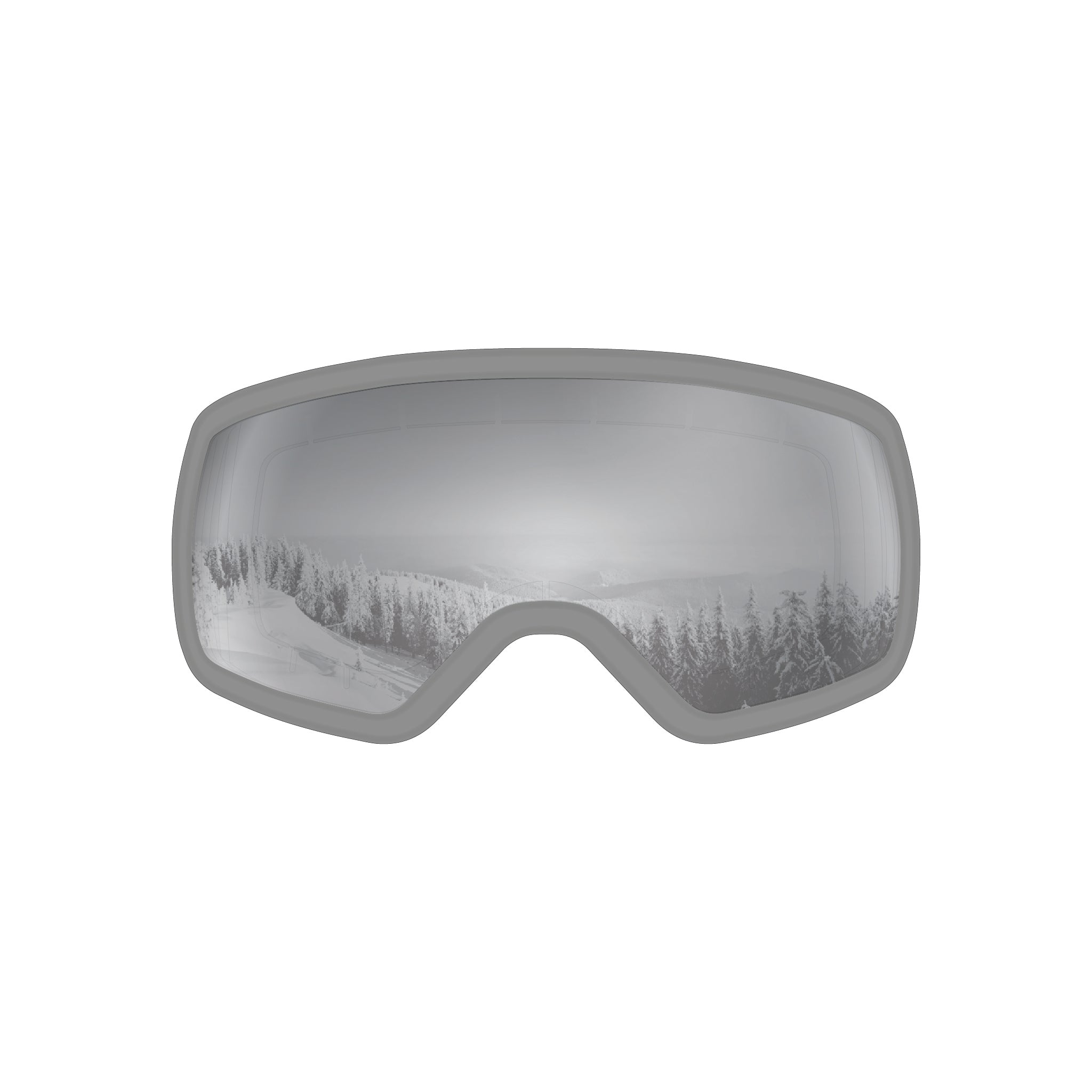 STAGE 8Track Ski Goggle w/ Chrome Smoke Lens and Grey Frame - Fits teens, ages 9 -13. Youth ski goggle.