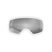 STAGE 8Track Ski Goggle w/ Chrome Smoke Lens and White Frame - Fits teens, ages 9 -13. Youth ski goggle.