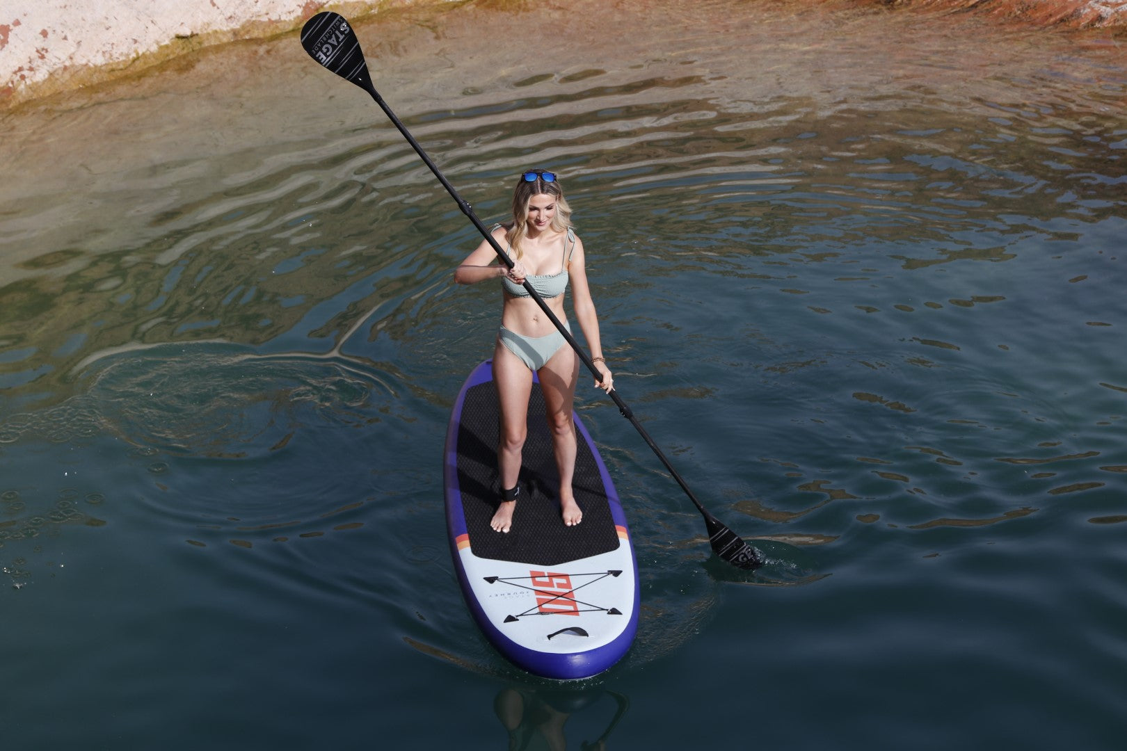 2SIDE Double-Sided Paddleboard Paddle - 100% Carbon Fiber w/ 100% CF Blades - SUP Paddle