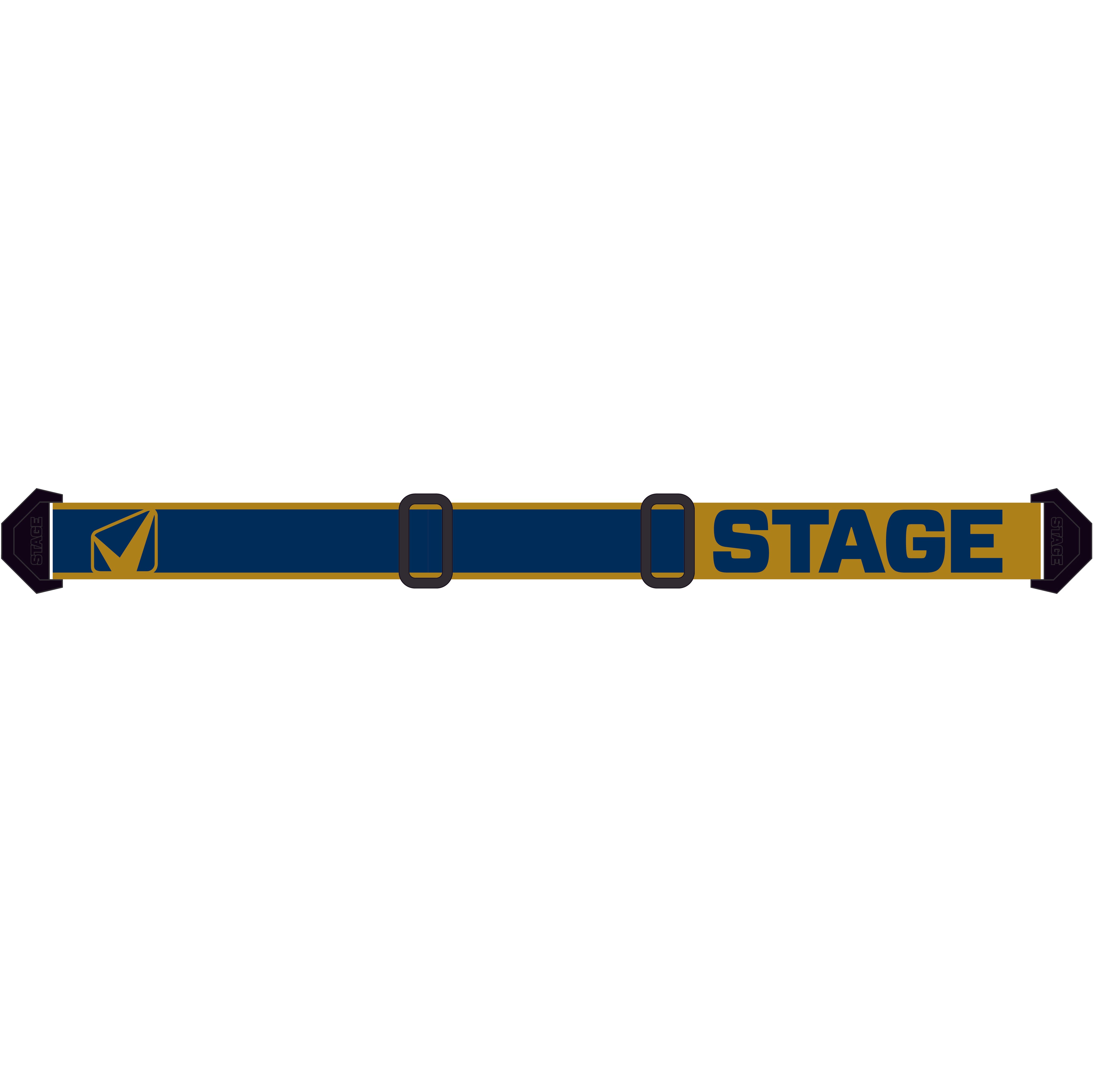 STAGE Mustard Blue Strap - Stunt Goggle Strap